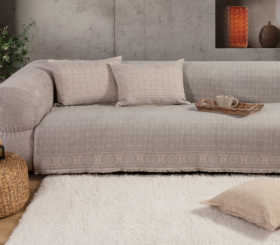 Ριχτάρι Διθέσιου Καναπέ Γκρι Jeneria 170Χ250 Nef-Nef Homeware