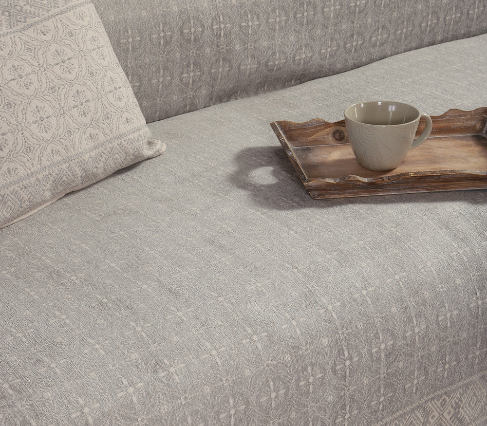 Ριχτάρι Τριθέσιου Καναπέ Γκρι Jeneria 170Χ300 Nef-Nef Homeware