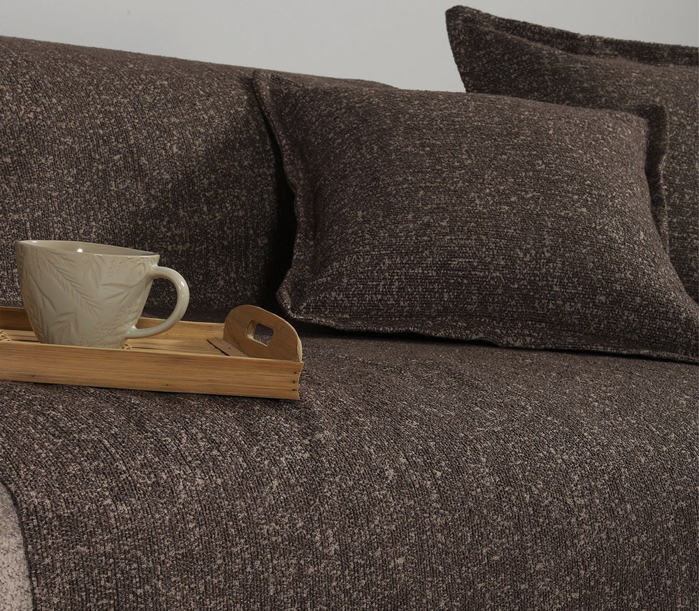 Ριχτάρι Διθέσιου Καναπέ Καφέ Alamo 170X250 Nef-Nef Homeware