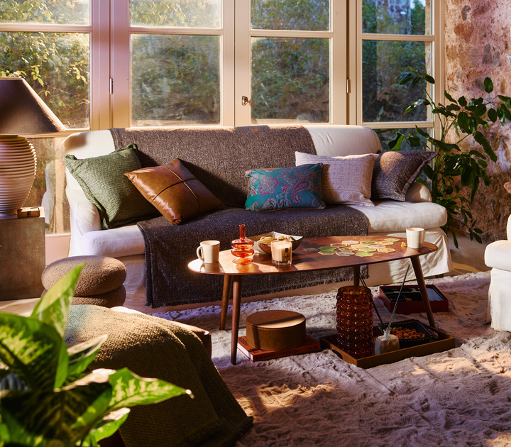 Ριχτάρι Διθέσιου Καναπέ Καφέ Alamo 170X250 Nef-Nef Homeware