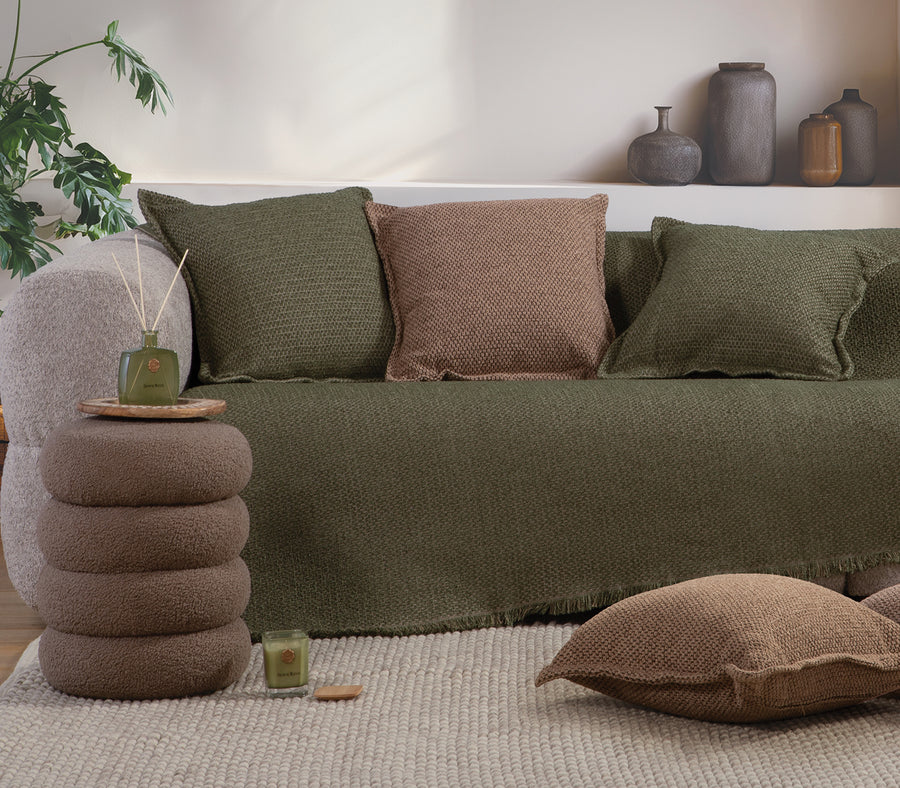 Ριχτάρι Διθέσιου Καναπέ Πράσινο Brooklyn 170X250 Nef-Nef Homeware