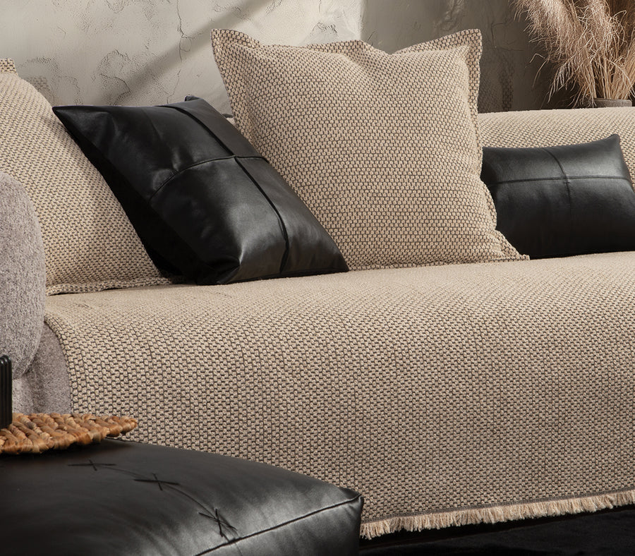 Ριχτάρι Πολυθρόνας Γκρι-Μπεζ Brooklyn 170X180 Nef-Nef Homeware