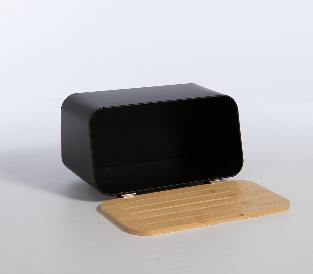 Ψωμιέρα Μεταλλική Μαύρη Nef-Nef Homeware 34,5X19X17