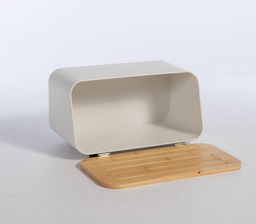 Ψωμιέρα Μεταλλική Λευκή Nef-Nef Homeware 34,5X19X17