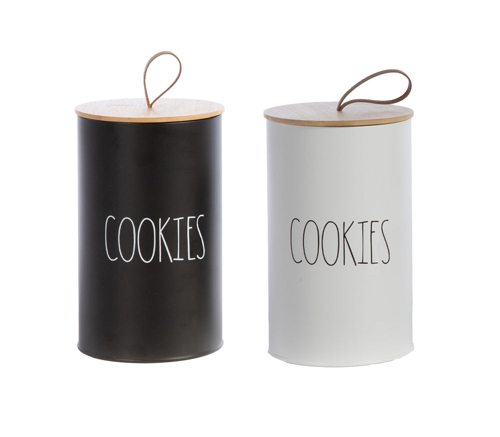 Δοχείο Μεταλλικό Λευκό για Μπισκότα "Cookies" Nef-Nef Homeware 12X12X20