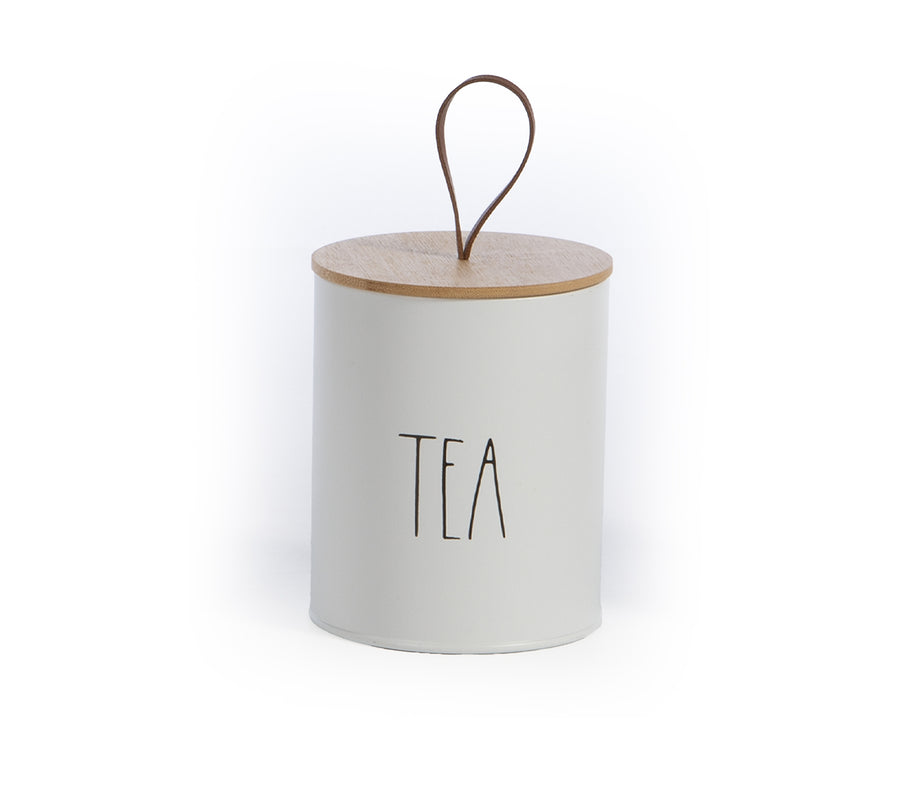 Δοχείο Μεταλλικό Λευκο για Τσάι "Tea" Nef-Nef Homeware 10,4X10,4X13