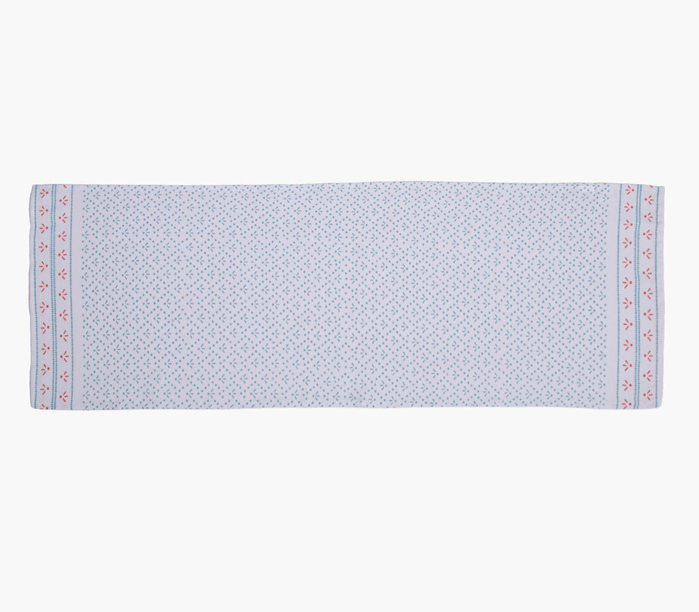 Τραβέρσα Εκρού/Γαλάζια Βαμβακερή Ishmar Blue 45X140cm Nef-Nef Homeware