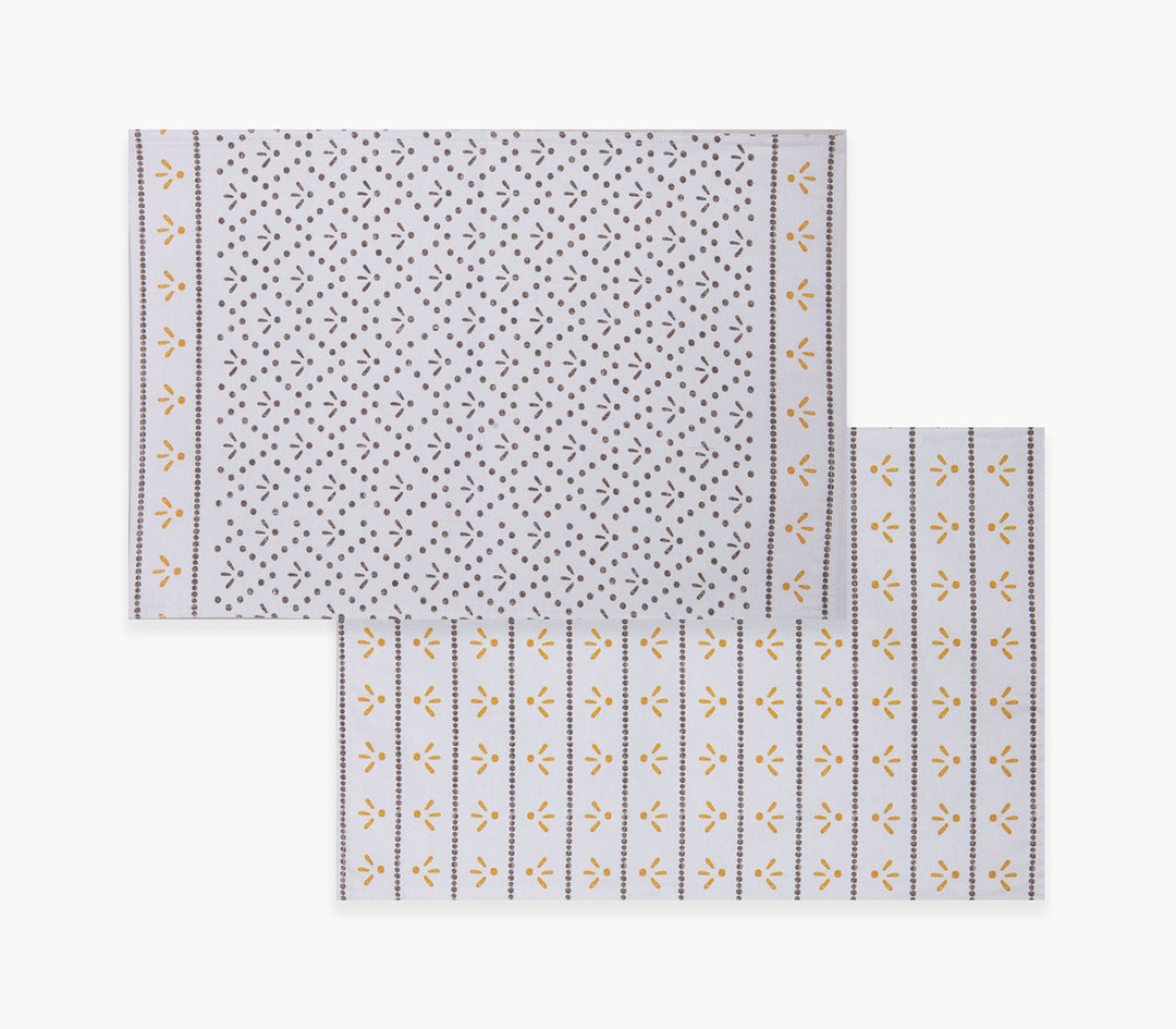 Σουπλά Διπλής Όψεως Εκρού/Μαύρο Βαμβακερό Ishmar 33X48cm Nef-Nef Homeware