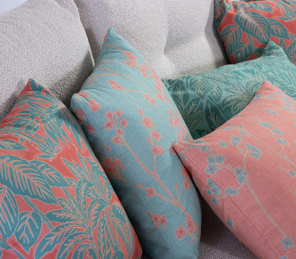 Διακοσμητικό Μαξιλάρι Τιρκουάζ Floriva 45X45cm Nef-Nef Homeware