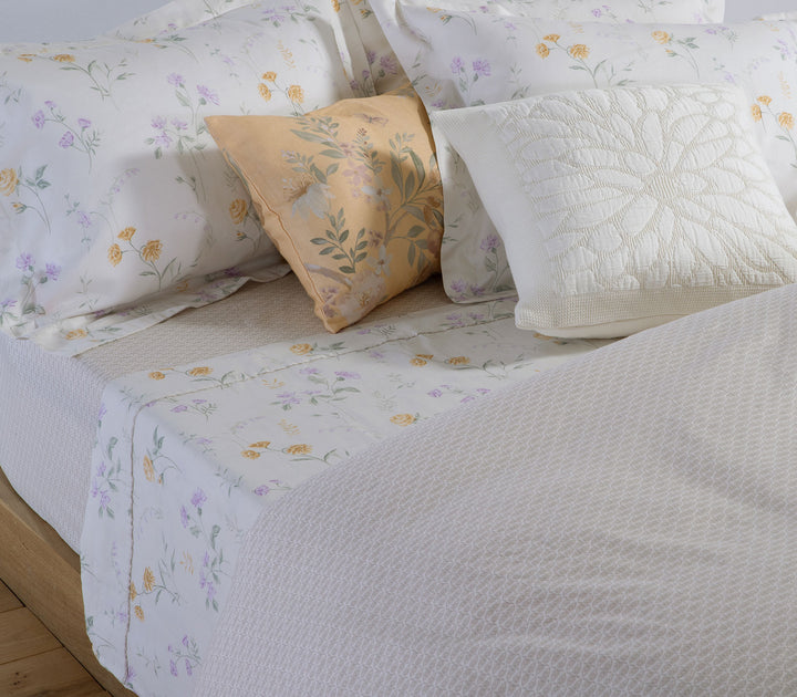 Σετ Σεντόνια King Size Βαμβακοσατέν Εκρού Rozaria 280X270 Nef-Nef Homeware