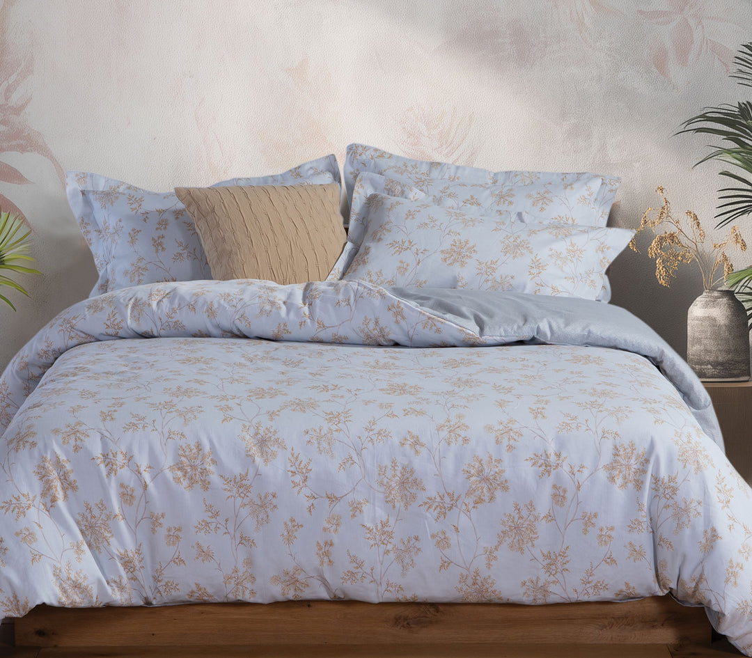Σετ Σεντόνια King Size Βαμβακοσατέν Μπλε Ανοιχτό Foxy 280X270 Nef-Nef Homeware