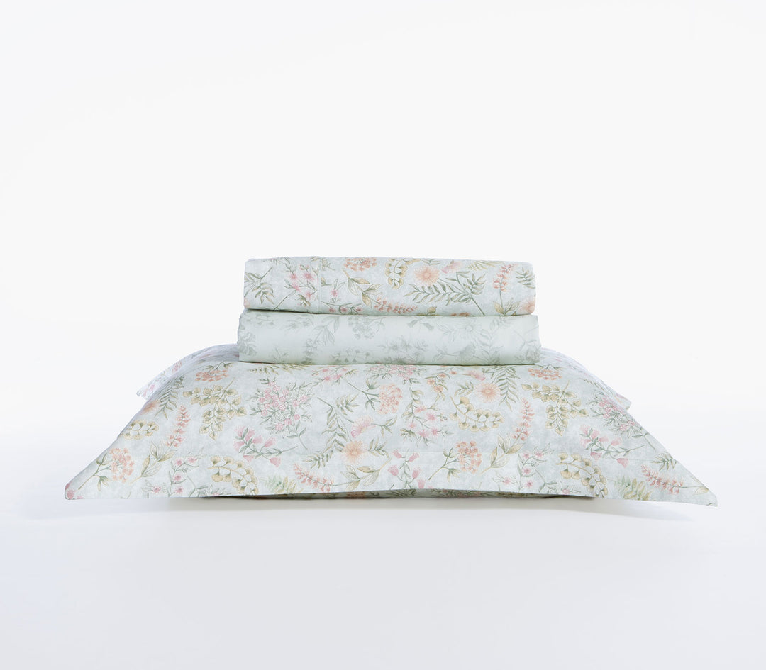 Σετ Σεντόνια Υπέρδιπλα Βαμβακοσατέν Μέντα Blessing 240X270 Nef-Nef Homeware