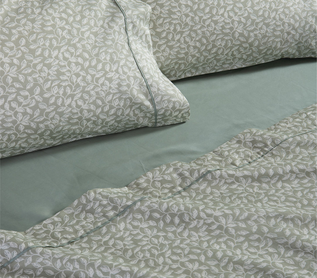 Σετ Σεντόνια King Size Βαμβακοσατέν Πράσινο Calming 280X270 Nef-Nef Homeware