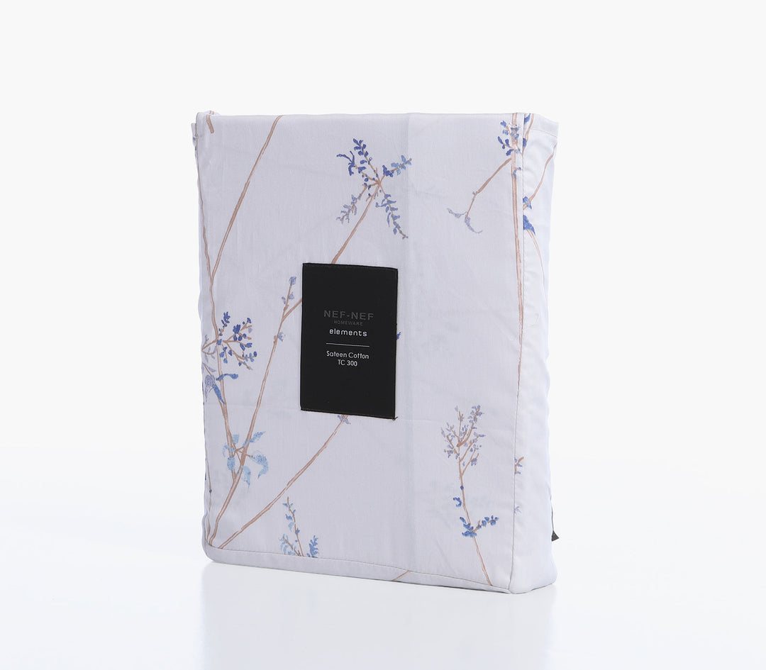 Σετ Σεντόνια Υπέρδιπλα Βαμβακοσατέν Λευκό-Μπλε Desirous 240X270 Nef-Nef Homeware