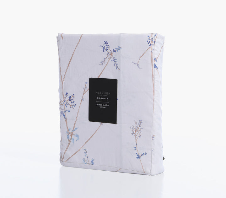 Σετ Σεντόνια Υπέρδιπλα Βαμβακοσατέν Λευκό-Μπλε Desirous 240X270 Nef-Nef Homeware
