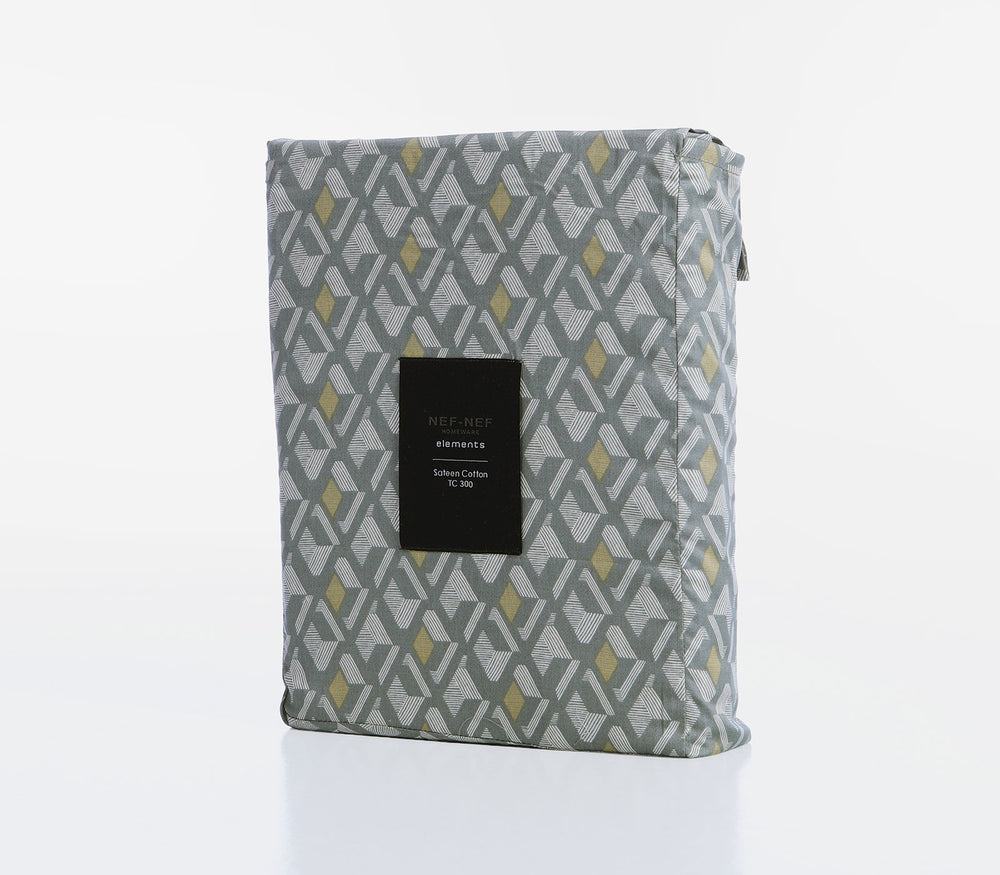 Σετ Σεντόνια Υπέρδιπλα Βαμβακοσατέν Γκρι Dominat 240X270 Nef-Nef Homeware