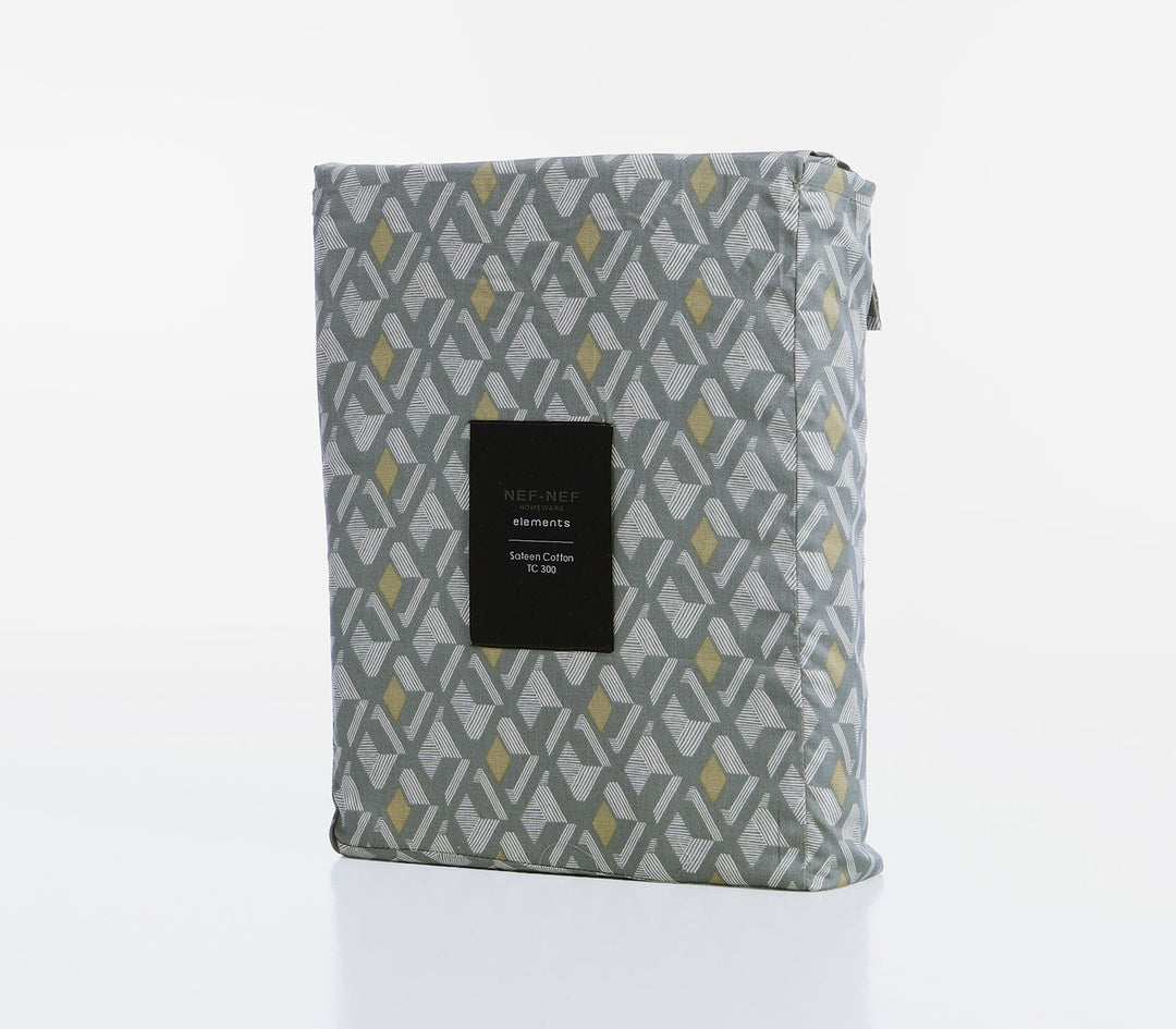 Σετ Σεντόνια King Size Βαμβακοσατέν Γκρι Dominat 280X270 Nef-Nef Homeware