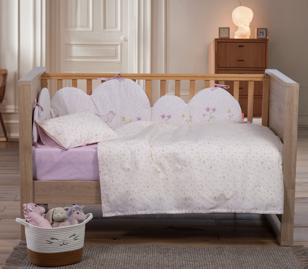 Σετ Βρεφικά Σεντόνια Κούνιας Εκρού 3τμχ Cute & Sweet Nef-Nef Homeware