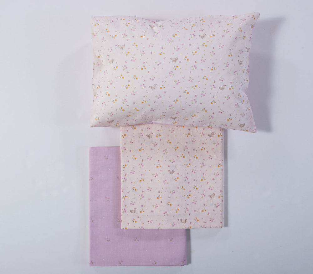 Σετ Βρεφικά Σεντόνια Κούνιας Εκρού 3τμχ Cute & Sweet Nef-Nef Homeware