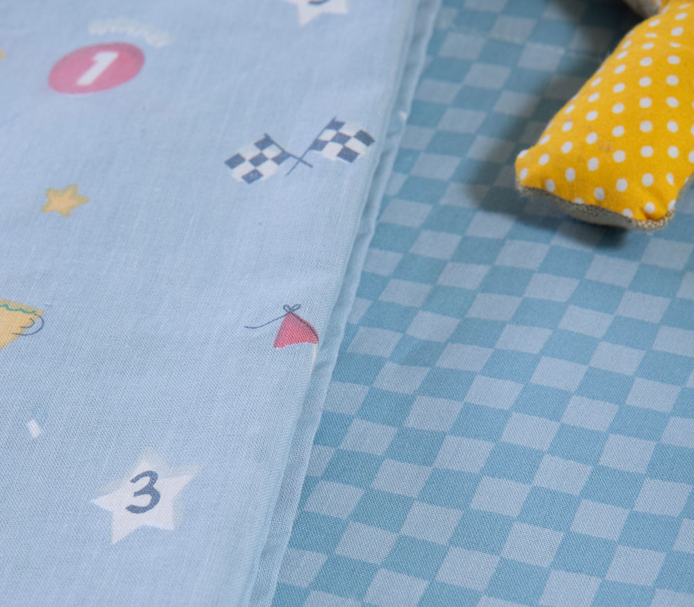 Σετ Βρεφικά Σεντόνια Λίκνου Μπλε 2τμχ Super Boy Nef-Nef Homeware