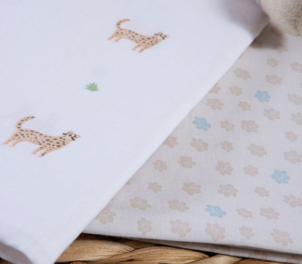 Σετ Βρεφικά Σεντόνια Λίκνου Ροζ 2τμχ Jungle In Motion Nef-Nef Homeware