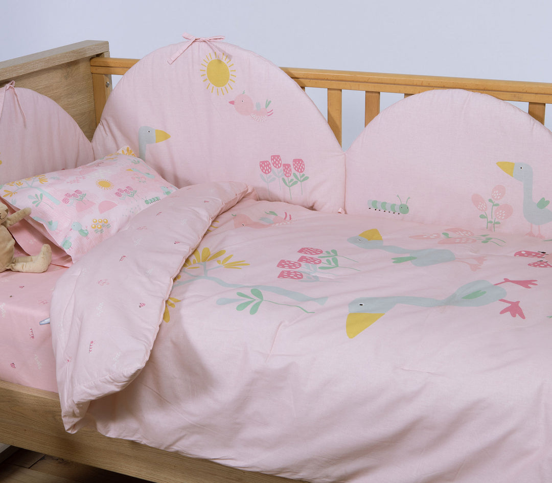 Βρεφικό Κουβερλί Κούνιας Ροζ Spring Happiness 110Χ140cm Nef-Nef Homeware
