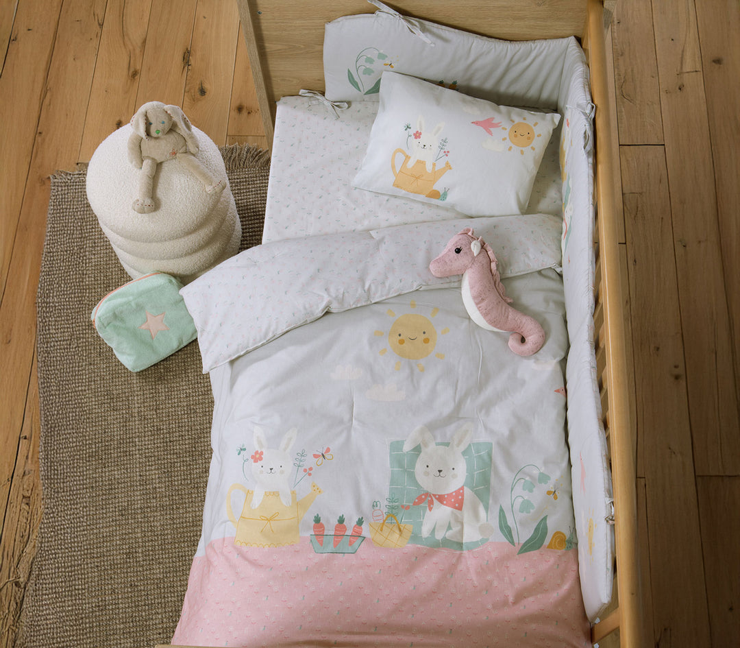 Βρεφικό Κουβερλί Κούνιας Τιρκουάζ Pic Nic Together 110Χ140cm Nef-Nef Homeware