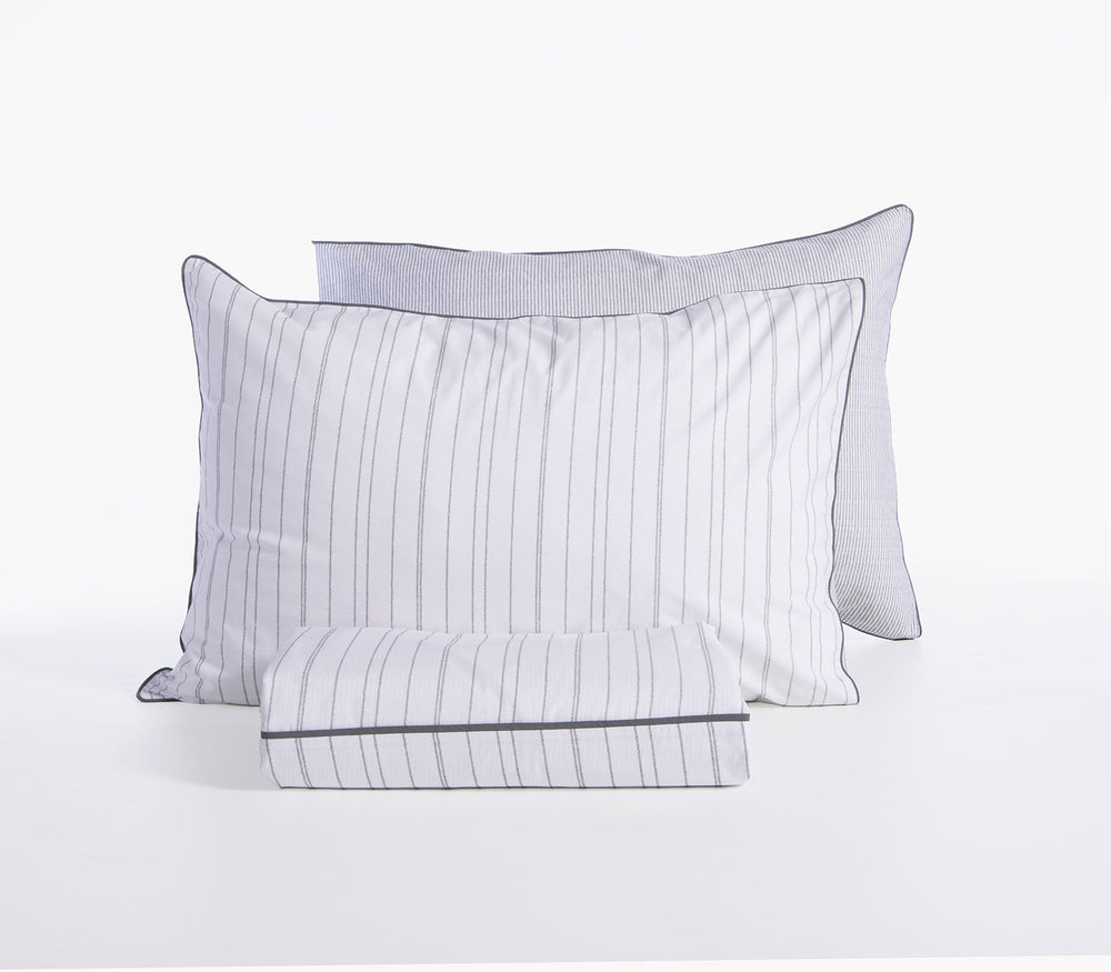 Σετ Παπλωματοθήκη Υπέρδιπλη Λευκή Βαμβακερή Optimal 240Χ230 Nef-Nef Homeware