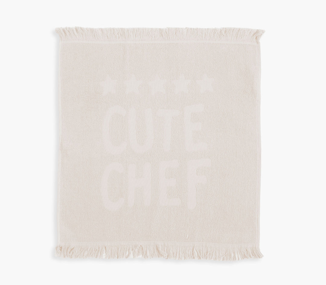 Ποτηρόπανο Εκρού Βαμβακερό Cute Chef 50X50cm Nef-Nef Homeware