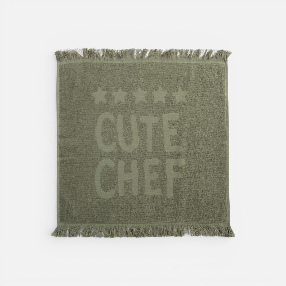 Ποτηρόπανο Πράσινο Βαμβακερό Cute Chef Nef-Nef Homeware