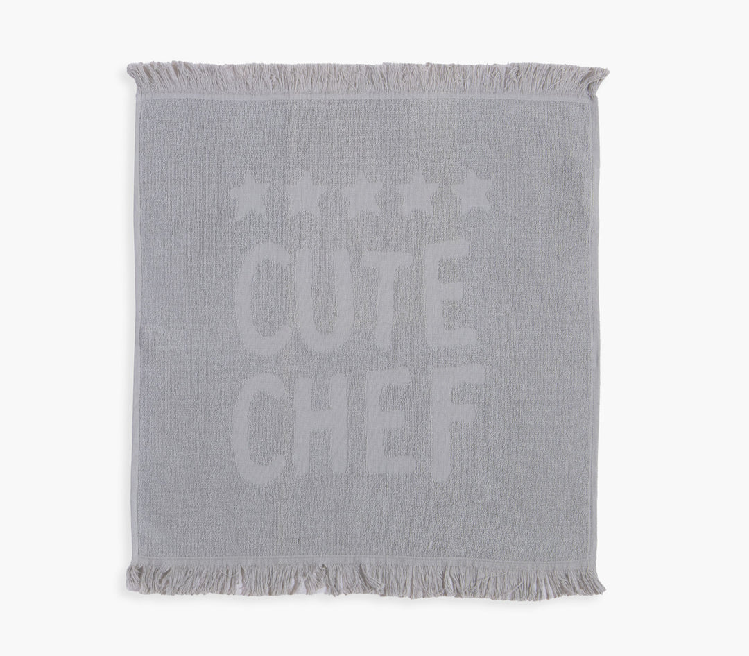 Ποτηρόπανο Ανοιχτό Γκρι Βαμβακερό Cute Chef 50X50cm Nef-Nef Homeware