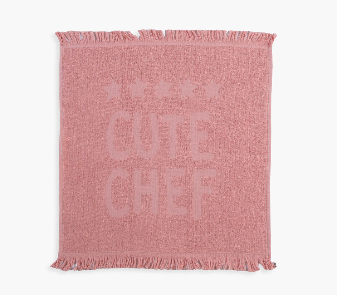Ποτηρόπανο Ροζ Βαμβακερό Cute Chef 50X50cm Nef-Nef Homeware
