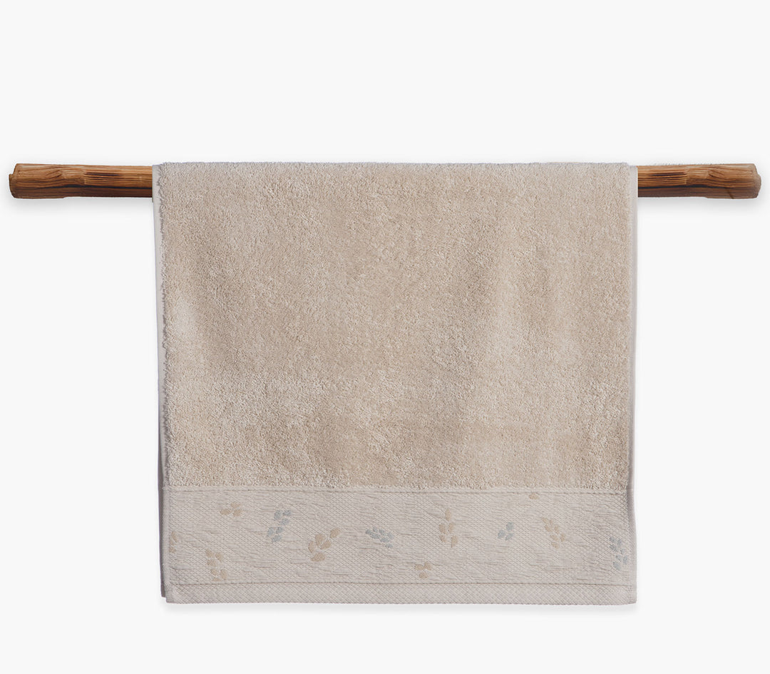 Πετσέτα Μπεζ Βαμβακερή Sylia 70X140cm Nef-Nef Homeware