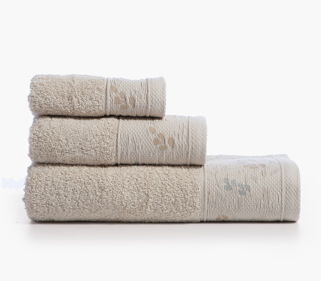 Σετ Πετσέτες 3 Τεμαχίων Μπεζ Βαμβακερό Sylia Nef-Nef Homeware
