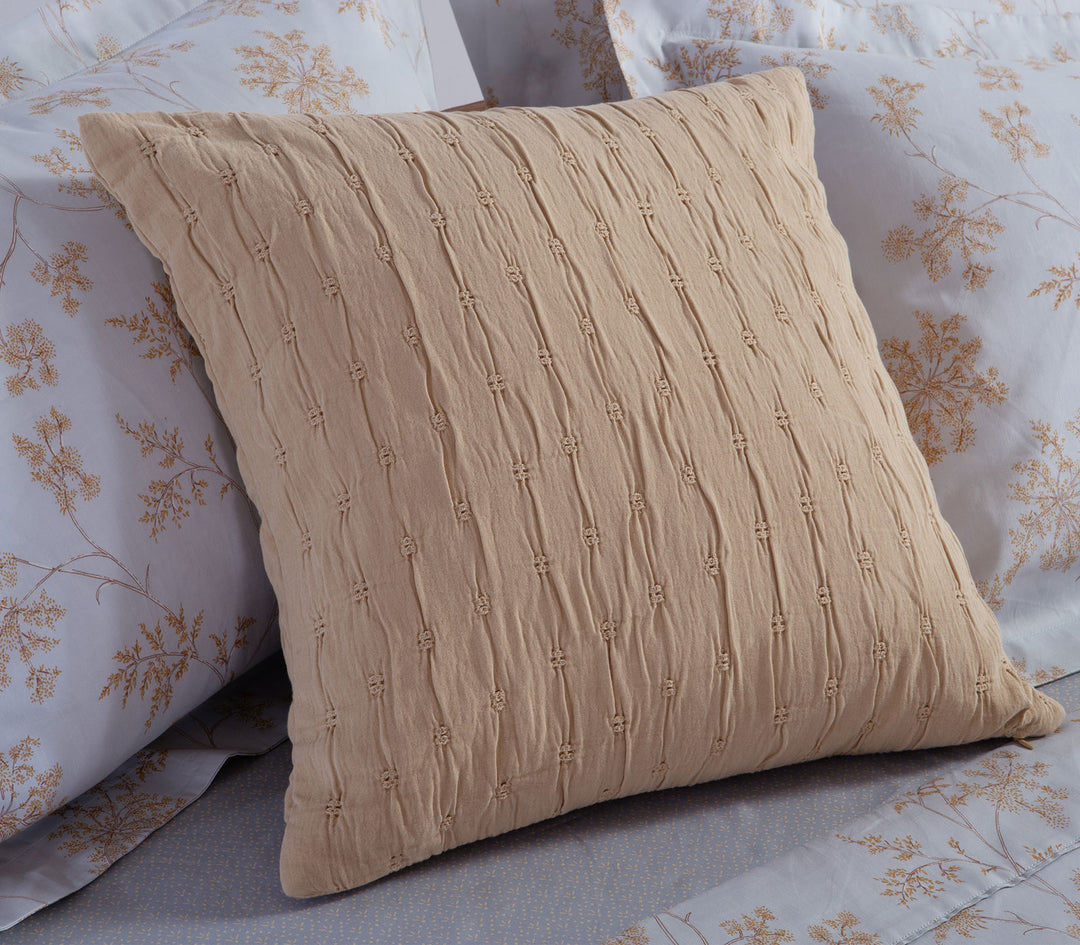 Μαξιλαροθήκη Διακοσμητική Βαμβακερή Ανάγλυφη Κίτρινη Foxy 50x50 Nef-Nef Homeware