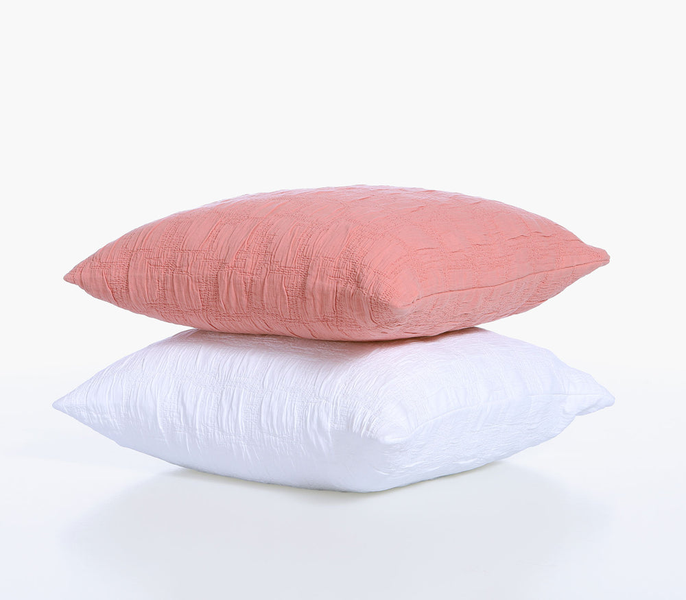 Μαξιλαροθήκη Διακοσμητική Βαμβακερή Ανάγλυφη Κοραλί Charisma 50x50 Nef-Nef Homeware