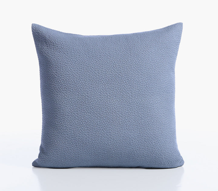 Διακοσμητική βαμβακερή μαξιλαροθήκη Nef-Nef Homeware σε μπλε χρώμα με ανάγλυφη υφή υφάσματος.