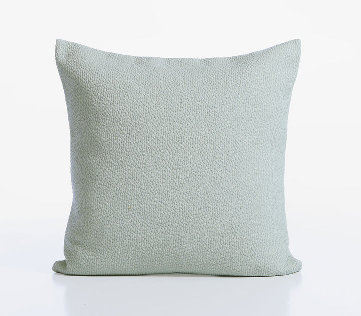 Διακοσμητική βαμβακερή μαξιλαροθήκη Nef-Nef Homeware σε απαλό πράσινο χρώμα με ανάγλυφη υφή.