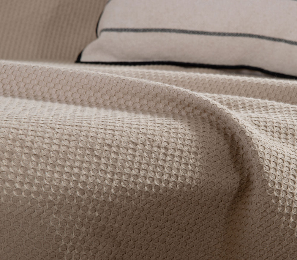 Ριχτάρι Τριθέσιου Καναπέ Μπεζ Βαμβακερό Betty 26 180Χ300cm Nef-Nef Homeware