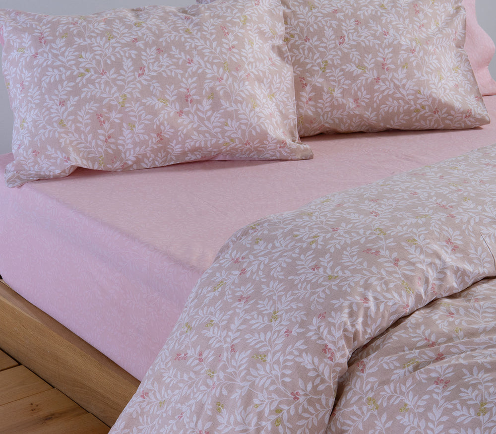 Σετ Σεντόνια Διπλά Βαμβακερά Μπεζ Cylia 200Χ270 Nef-Nef Homeware