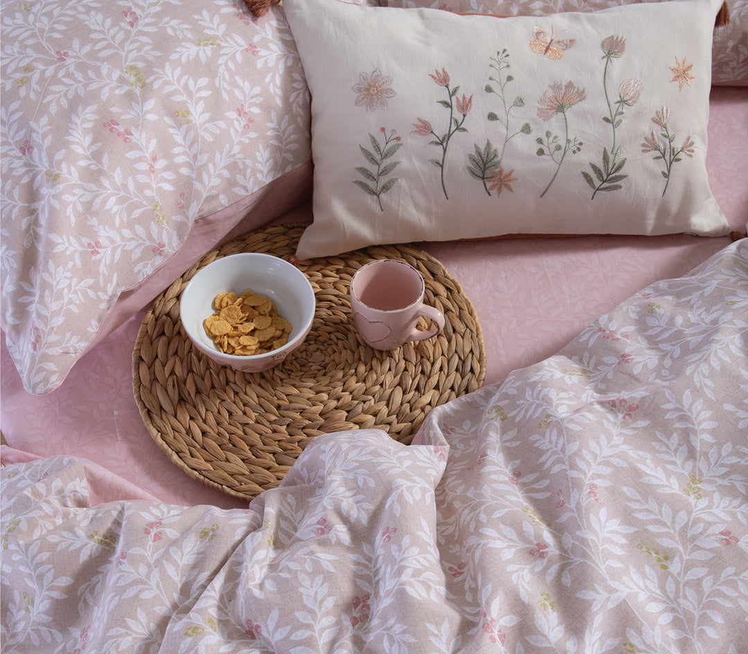 Σετ Σεντόνια Διπλά Βαμβακερά Μπεζ Cylia 200Χ270 Nef-Nef Homeware