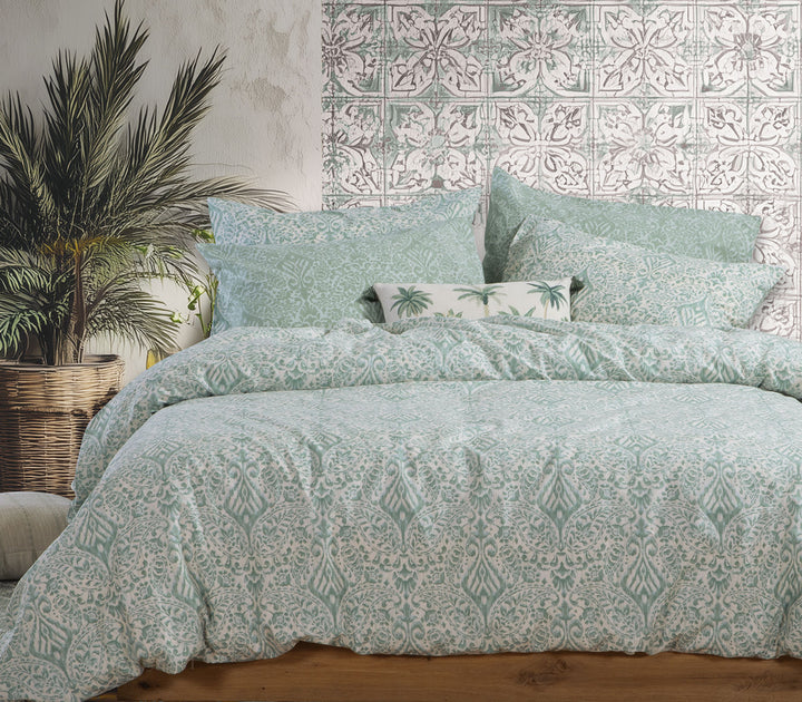 Σετ Σεντόνια Υπέρδιπλα Βαμβακερά Πράσινο Με Λάστιχο Jetrix 160Χ200+35 Nef-Nef Homeware