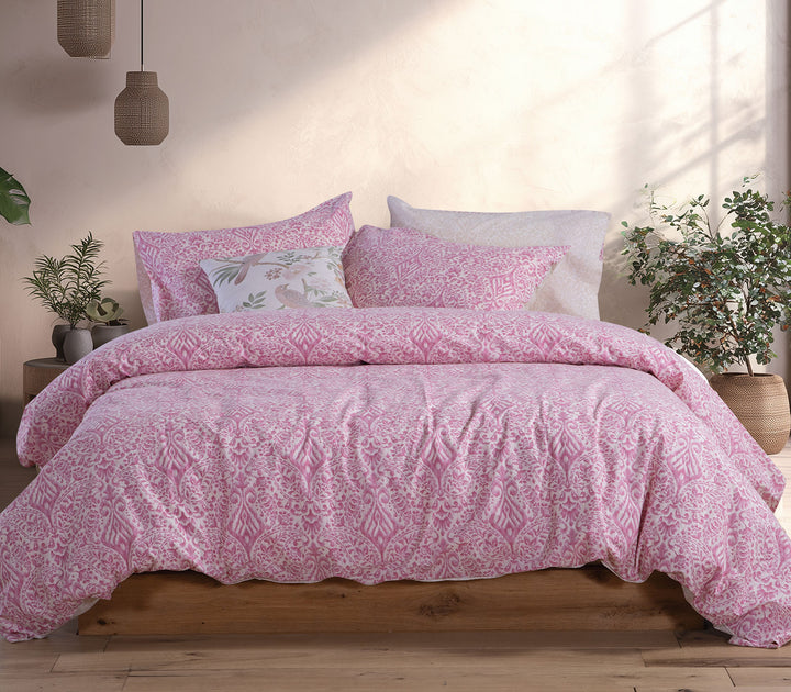 Σετ Σεντόνια Υπέρδιπλα Βαμβακερά Φούξια Με Λάστιχο Jetrix 160Χ200+35 Nef-Nef Homeware