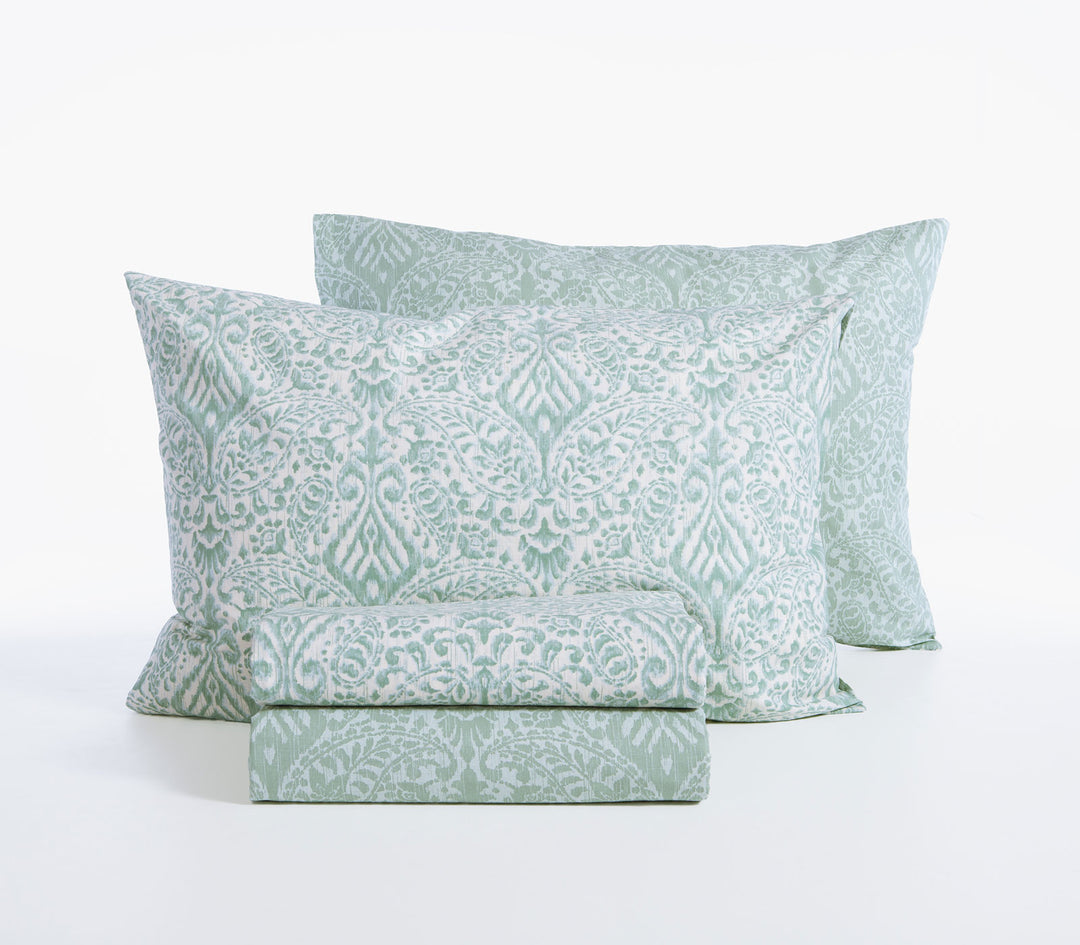 Σετ Σεντόνια Υπέρδιπλα Βαμβακερά Πράσινο Με Λάστιχο Jetrix 160Χ200+35 Nef-Nef Homeware