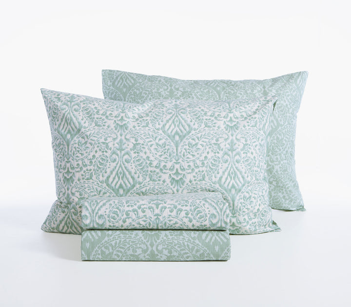 Σετ Σεντόνια Υπέρδιπλα Βαμβακερά Πράσινο Με Λάστιχο Jetrix 160Χ200+35 Nef-Nef Homeware