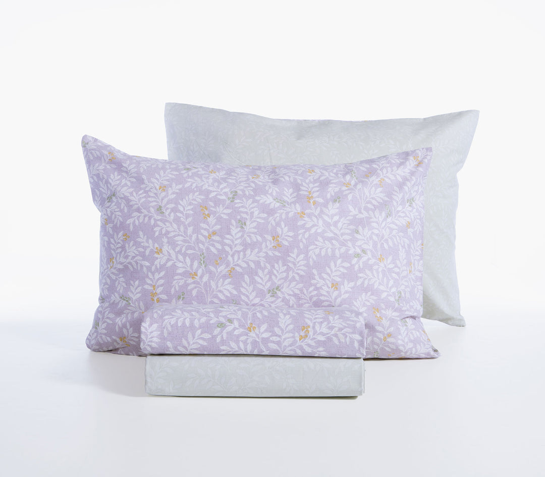 Σετ Σεντόνια Υπέρδιπλα Βαμβακερά Λιλά Cylia Με Λάστιχο 160Χ200+35 Nef-Nef Homeware