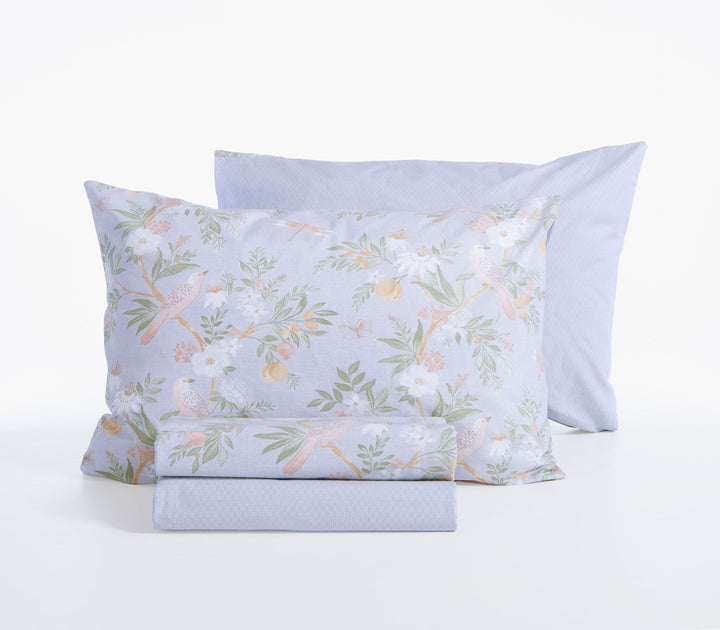 Σετ Σεντόνια Υπέρδιπλα Βαμβακερά Ανοιχτό Μπλε Με Λάστιχο Dreamel 160Χ200+35 Nef-Nef Homeware