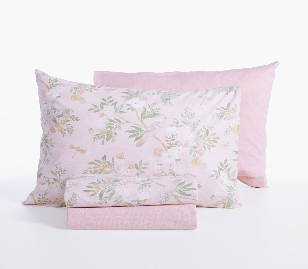 Σετ Σεντόνια Υπέρδιπλα Βαμβακερά Ροζ Με Λάστιχο Dreamel 160Χ200+35 Nef-Nef Homeware