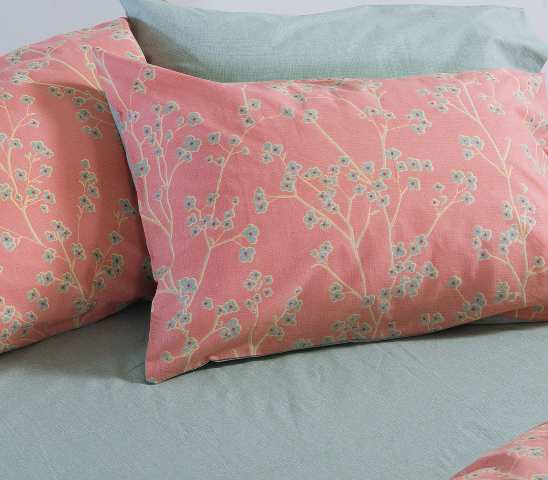 Μαξιλαροθήκη Ύπνου Βαμβακερή Κοραλί Φλοράλ Floriva 52X72 Nef-Nef Homeware