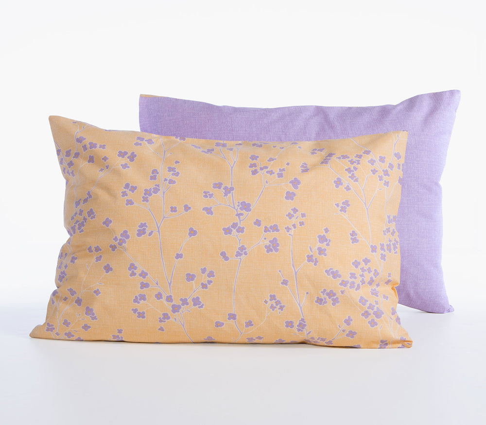 Μαξιλαροθήκη Ύπνου Βαμβακερή Κίτρινη Φλοράλ Floriva 52X72 Nef-Nef Homeware